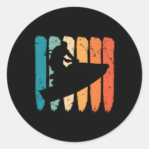 Jet Skiing Watercraft Jet Skier Jetskiing Jet Ski Classic Round Sticker