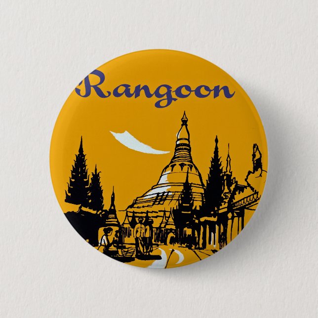 Jet Your Way to Rangoon 6 Cm Round Badge (Front)