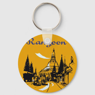 Jet Your Way to Rangoon Key Ring