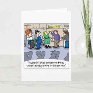 Jetlagged Comic Greeting Card--Lavatories Card