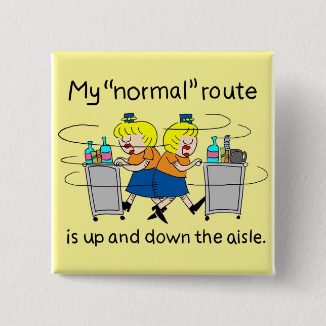 Jetlagged Comic | My Normal Route Square Button (Front)