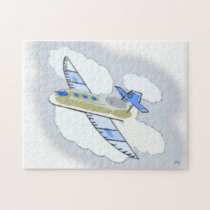Jetplane in the Sky Jigsaw Puzzle