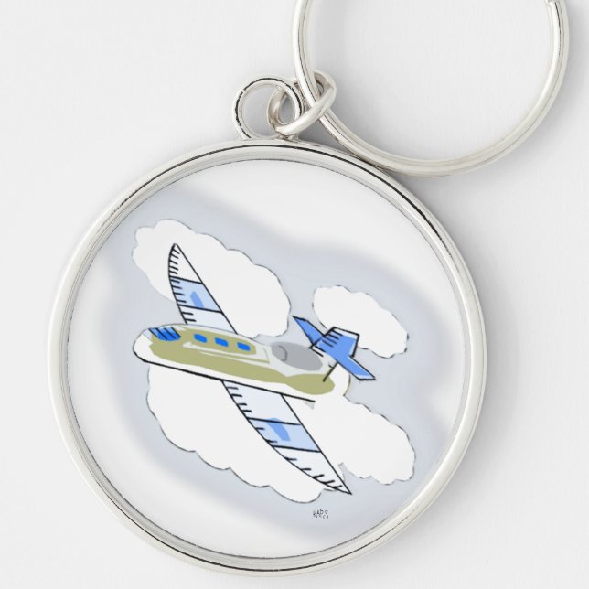 Jetplane in the Sky Key Ring (Front)