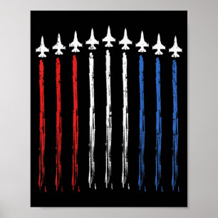 Jets American Flag Independence 4th Of July Poster