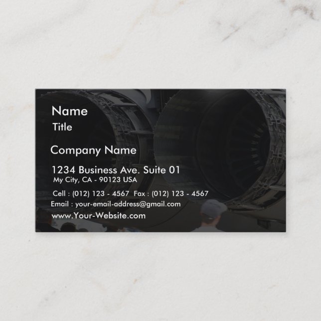 Jets Big Engines Business Card (Front)