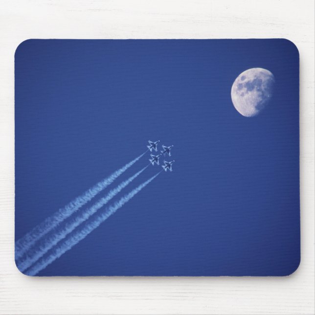 Jets Next to Moon | British Columbia Mouse Pad (Front)