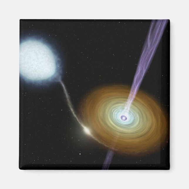 Jets of material shooting out magnet (Front)