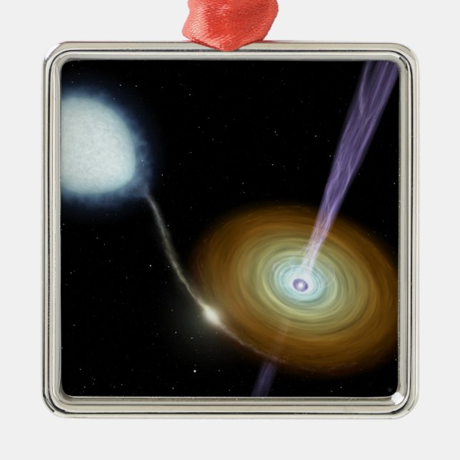 Jets of material shooting out metal tree decoration (Front)