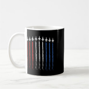 Jets Us American Flag Independence 4th Of July Pat Coffee Mug