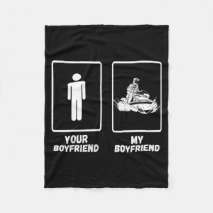 Jetski boyfriend jet skiing jet ski watercraft jet fleece blanket