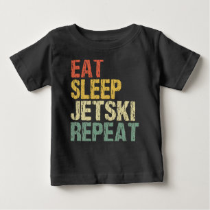 Jetski Eat Sleep Repeat Retro Style Funny Baby T-Shirt