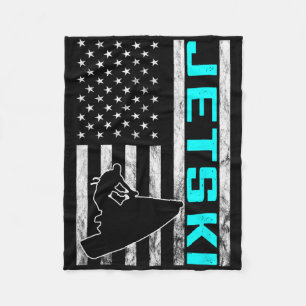 Jetski Jet Ski Jet Skier American Usa Jet Skiing W Fleece Blanket