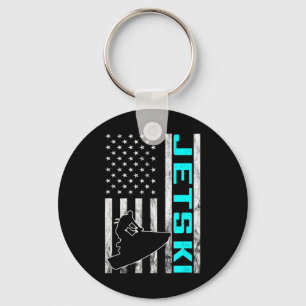 Jetski Jet Ski Jet Skier American Usa Jet Skiing W Key Ring