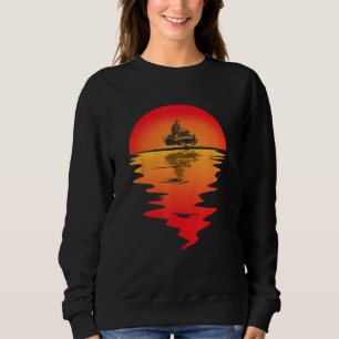 Jetski Jet Skier Sunset Vintage Watercraft Jetskii Sweatshirt