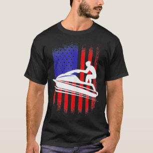 JetSki USA Jet Skiing America Flag Jet Ski Lovers T-Shirt