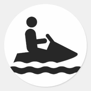 Jetskiing Symbol Sticker