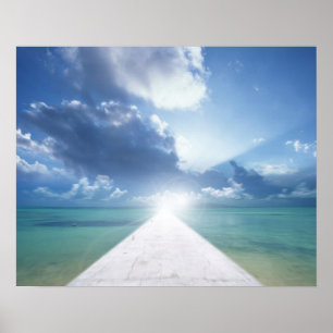 Jetty and sunshine poster