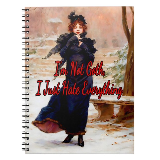 Jeune Elegante En Hiver by Frederick Kaemmerer Notebook (Front)