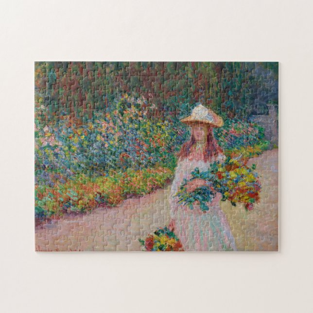Jeune fille dans le jardin de Giverny, 1888 Jigsaw Puzzle (Horizontal)