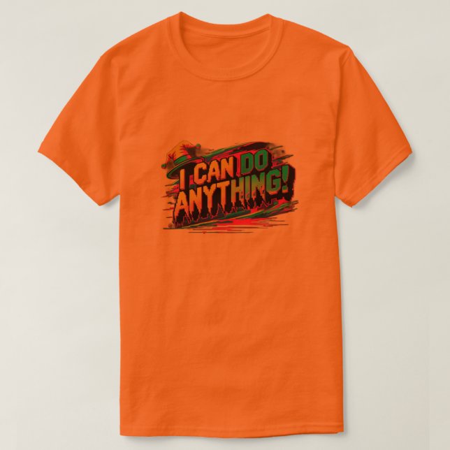 Jevil "I Can Do Anything!" Glitch Pixel Art T-Shir T-Shirt (Design Front)