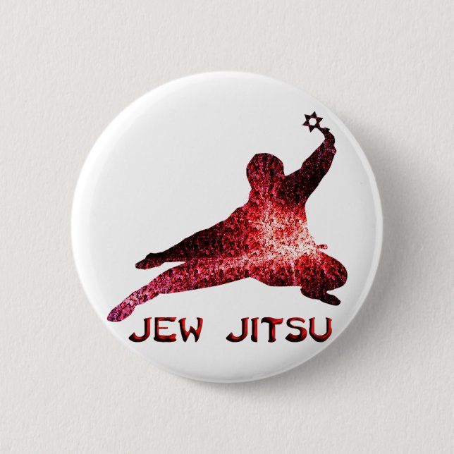 Jew Jitsu 6 Cm Round Badge (Front)
