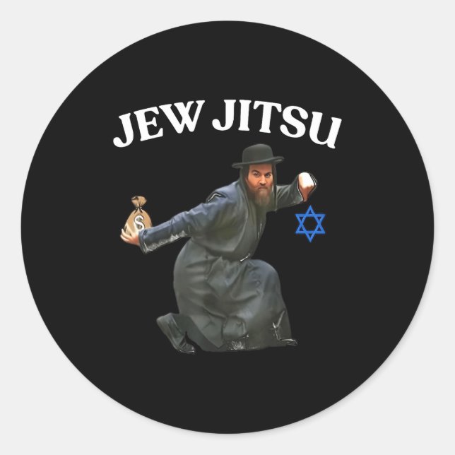 Jew Jitsu Classic Round Sticker (Front)