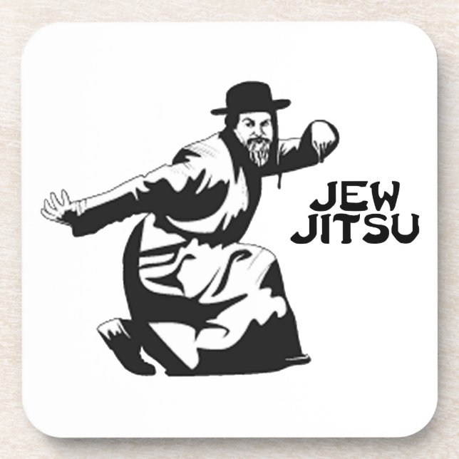 Jew Jitsu Coasters | Jewish Bar Mitzvah Gifts (Front)