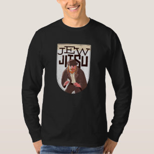 Jew-Jitsu Design Of Rabbi Jewish Man Doing Jiu Jit T-Shirt