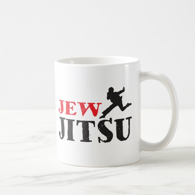 Jew Jitsu - Funny Jewish humour Coffee Mug (Right)