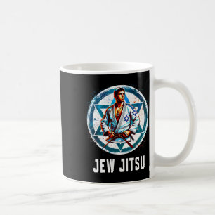 Jew Jitsu Karate Funny Hanukkah Jiu Jitsu Martial  Coffee Mug