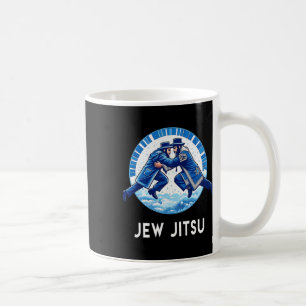Jew Jitsu Karate Funny Hanukkah Jiu Jitsu Martial Coffee Mug