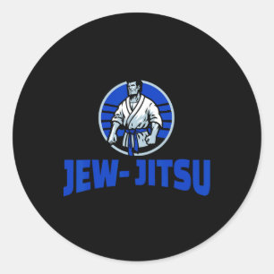 Jew Jitsu Master Classic Round Sticker