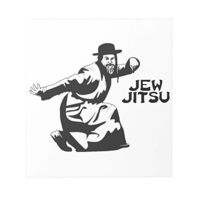 Jew Jitsu Notepad | Jewish Bar Mitzvah Gifts (Front)