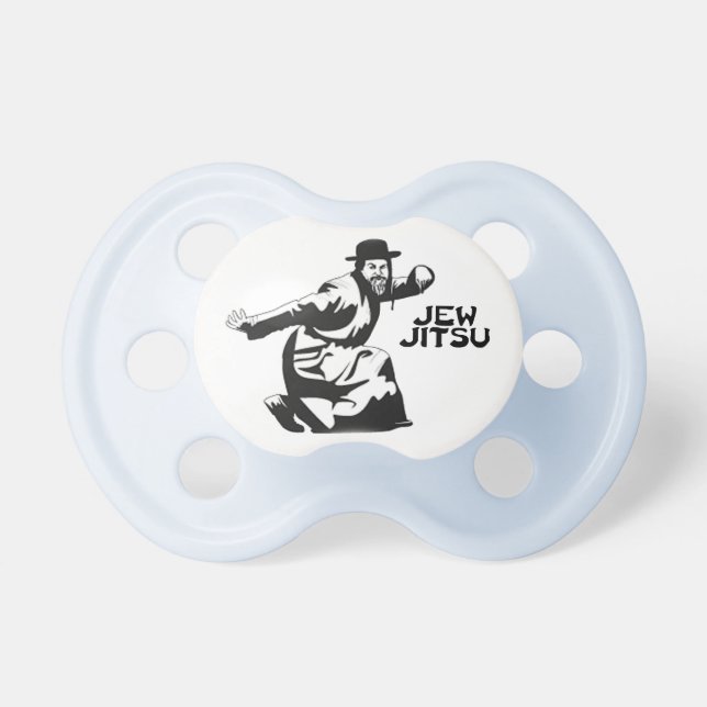 Jew Jitsu Pacifier | Jewish Bar Mitzvah Gifts (Front)
