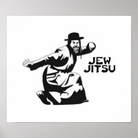 Jew Jitsu Poster | Jewish Bar Mitzvah Gifts