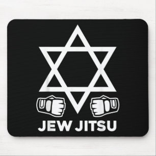 Jew Jitsu Star David Funny Jewish Fighter MMA Mouse Pad