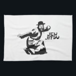 Jew Jitsu Towel | Jewish Bar Mitzvah Gifts<br><div class="desc">Excellent gift for your upcoming Bar Mitzvah! 

This awesome towel contains a black graphic design and black text,  looks best on a light background colour.


jew humour funny jews "ju jitsu" "jew jitsu" hilarious jewish hebrew</div>