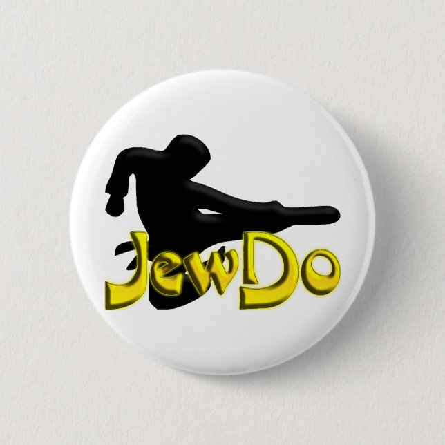 Jewdo 6 Cm Round Badge (Front)