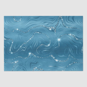 Jewel Aqua Blue Glittery Glitz  Tissue Paper