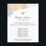 jewel bee pastel honeycomb flyer<br><div class="desc">beauty salon professional makeup artist flyer</div>