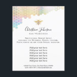 jewel bee pastel honeycomb flyer<br><div class="desc">beauty salon professional makeup artist flyer</div>