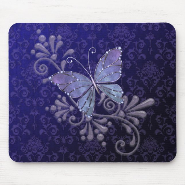 Jewel Butterfly Mouse Pad (Front)