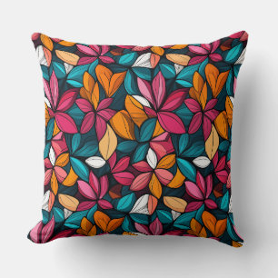 Jewel Colours Fantastic Flowers Cushion
