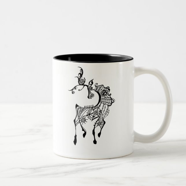 Jewel Deer Two-Tone Coffee Mug (Right)