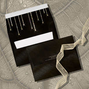 Jewel Drop Wedding Gold ID830 Envelope