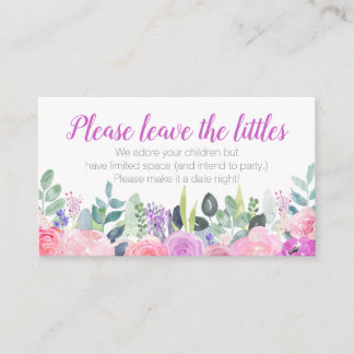 Jewel Floral No Children Enclosure Card