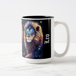 Jewel Galaxy Zodiac Leo Two-Tone Coffee Mug