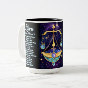 Jewel Galaxy Zodiac Libra Two-Tone Coffee Mug