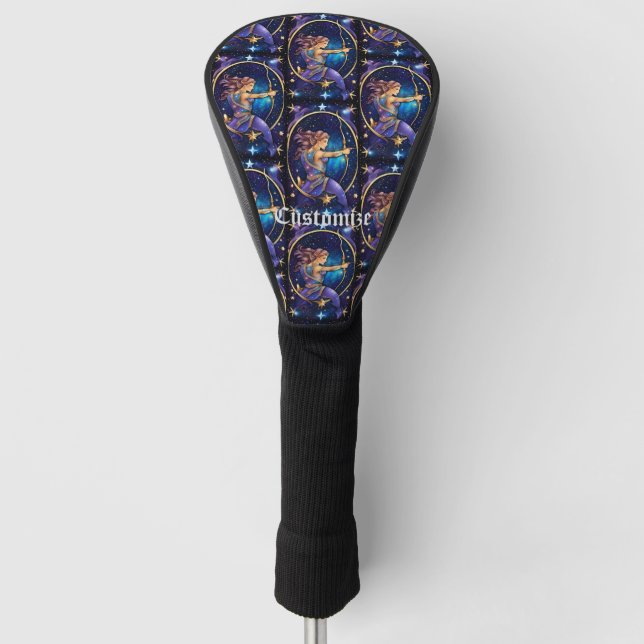 Jewel Galaxy Zodiac Sagittarius Golf Head Cover (Front)
