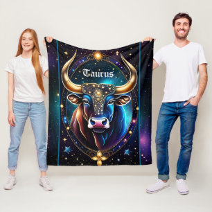 Jewel Galaxy Zodiac Taurus Fleece Blanket
